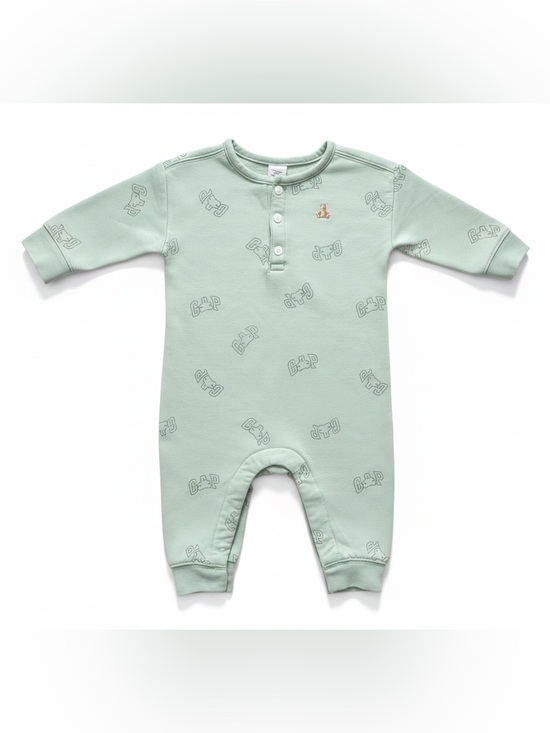 GAP Other - GAP Green Logo Print Baby One-Piece Romper 3-6 months